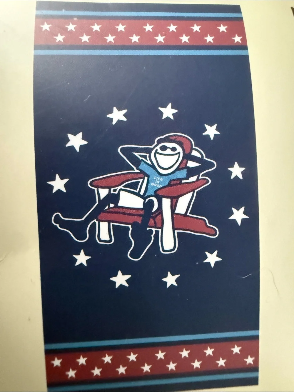 Life Is Good Navy, Red & White Beach Towel